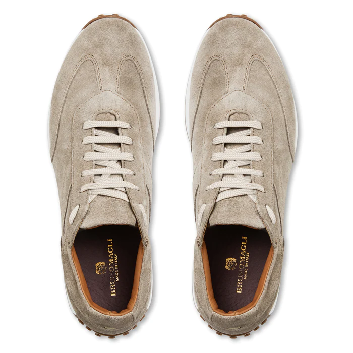 Bruno Magli Duccio Mid Suede Jogger Sneaker Taupe