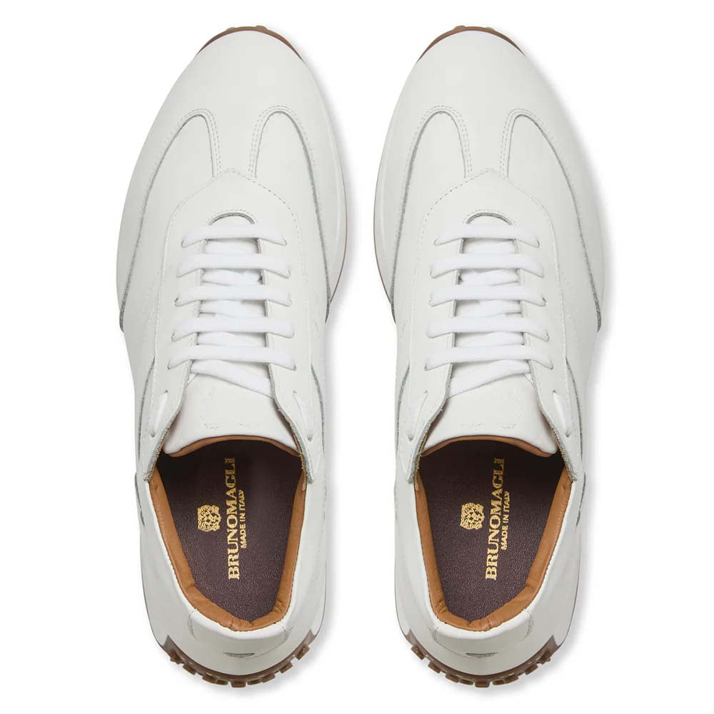 Bruno Magli Duccio Mid Leather Jogger Sneaker White