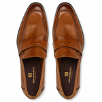 Bruno Magli Durante Tapered Modern Penny Loafer Cognac