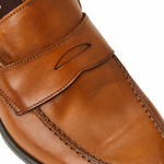 Bruno Magli Durante Tapered Modern Penny Loafer Cognac