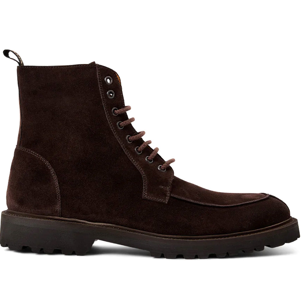 Aquatalia Danny Suede Lace Up Boot Dark Brown