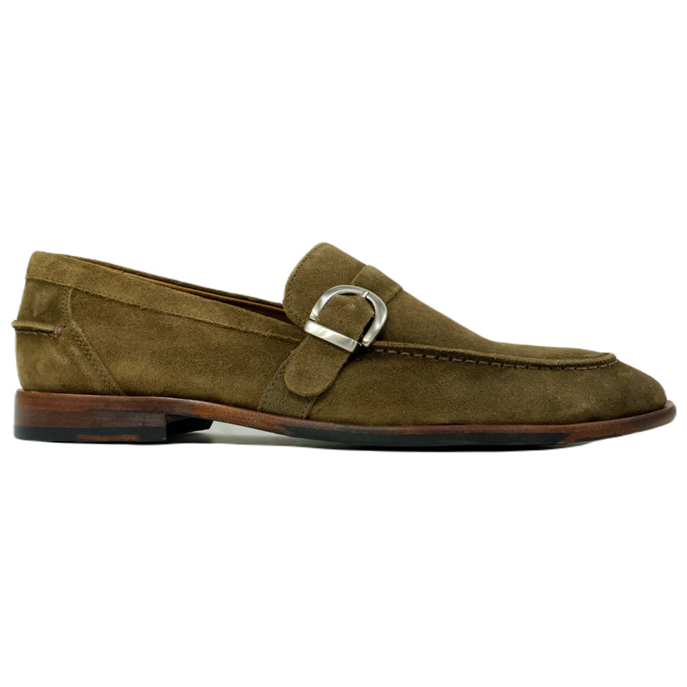 Alan Payne Daytona Suede Buckle Loafer Madero