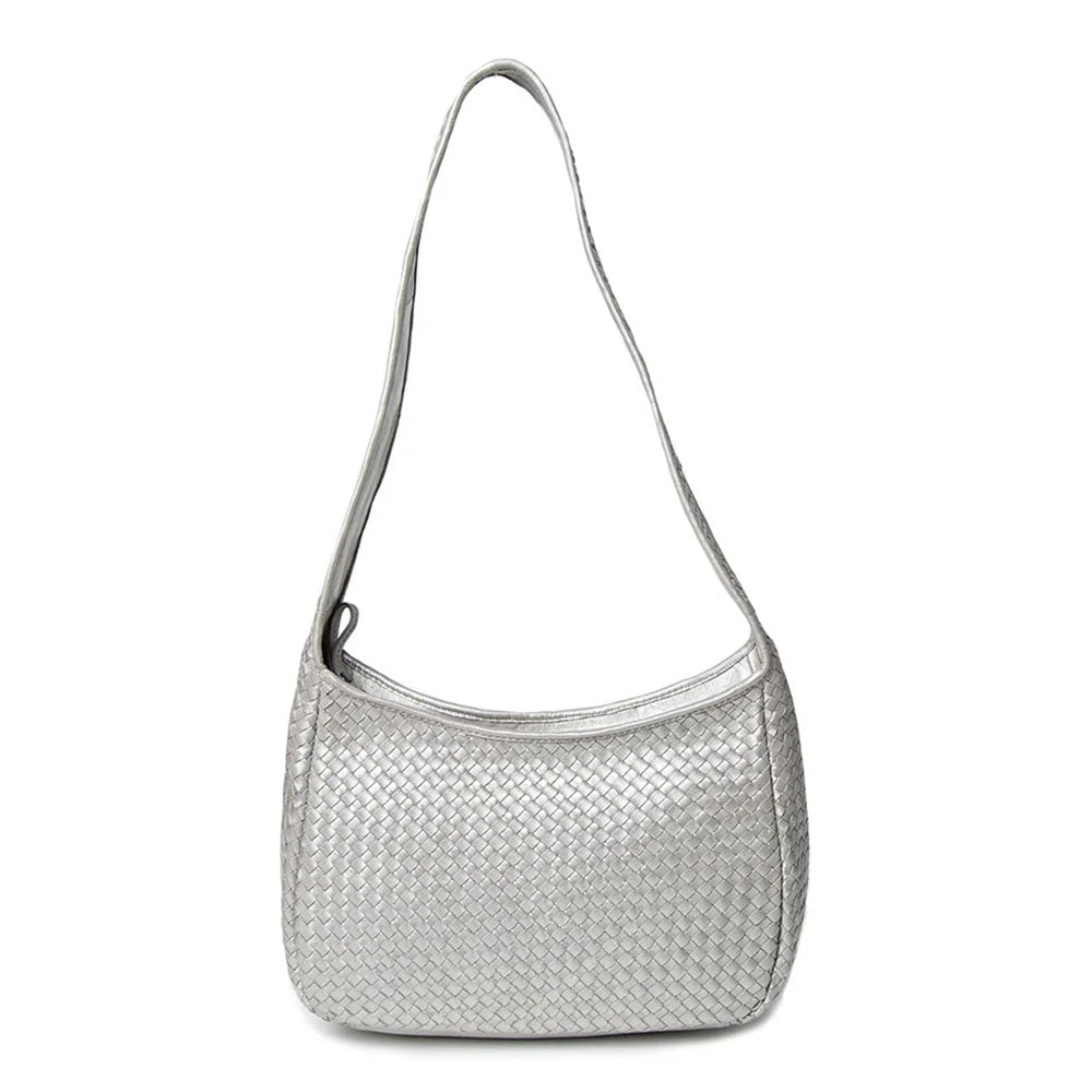Robert Zur Women's Delia True Glove Woven Handbag Silver