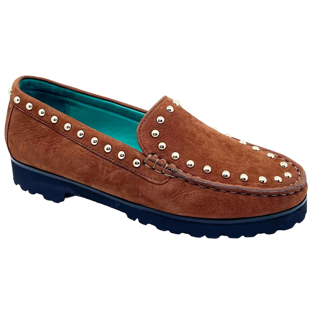 Robert Zur Women's Diane Studded Suede Loafer Sigaro