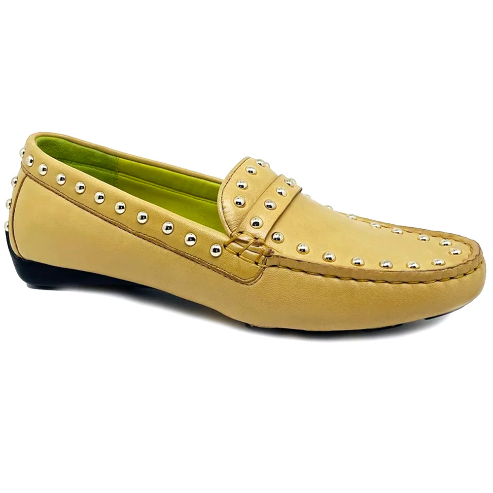 Robert Zur Women's Dittany Studded True Glove Driving Shoes Citrus