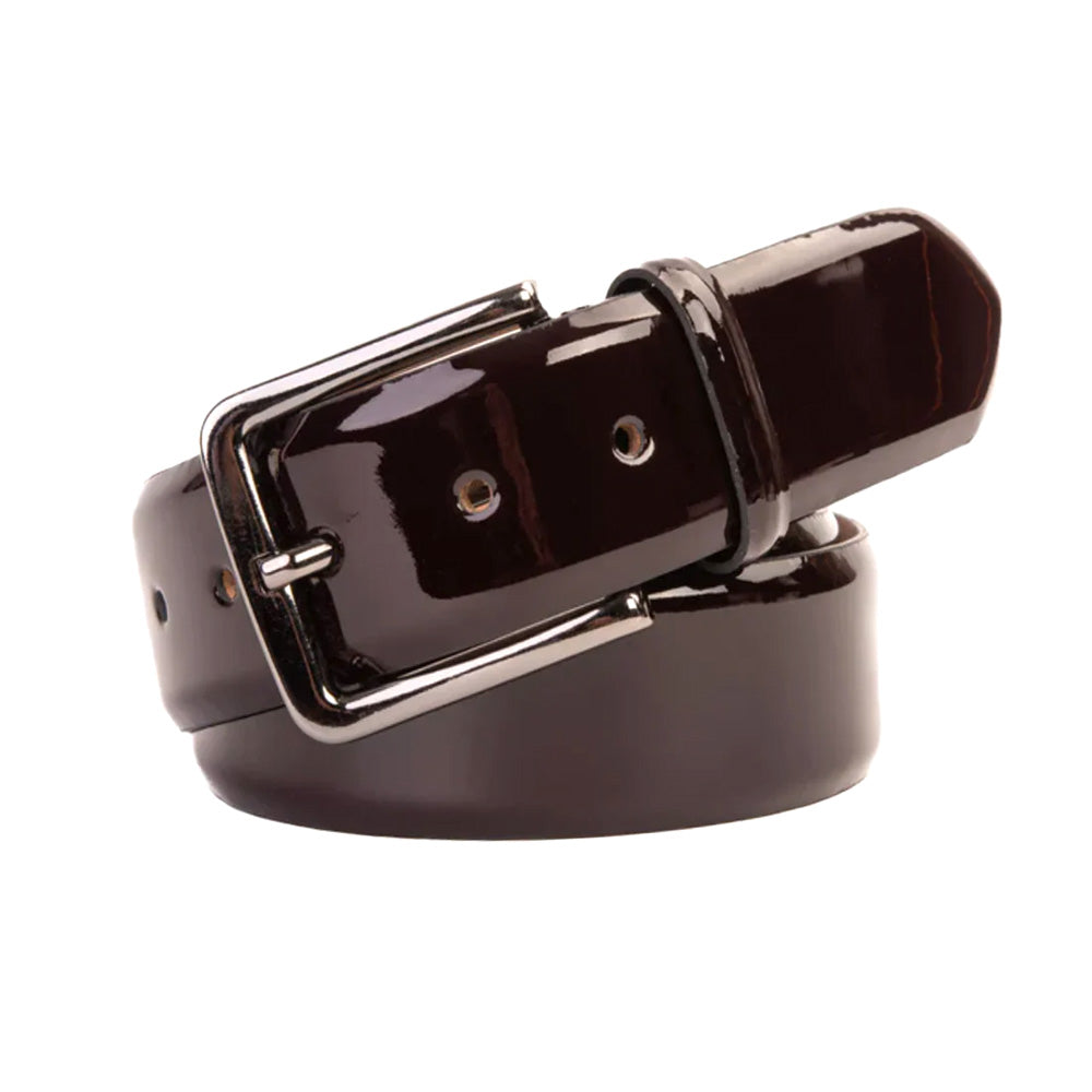 Vinci Leather The Dodoma Burgundy Patent Leather Belt