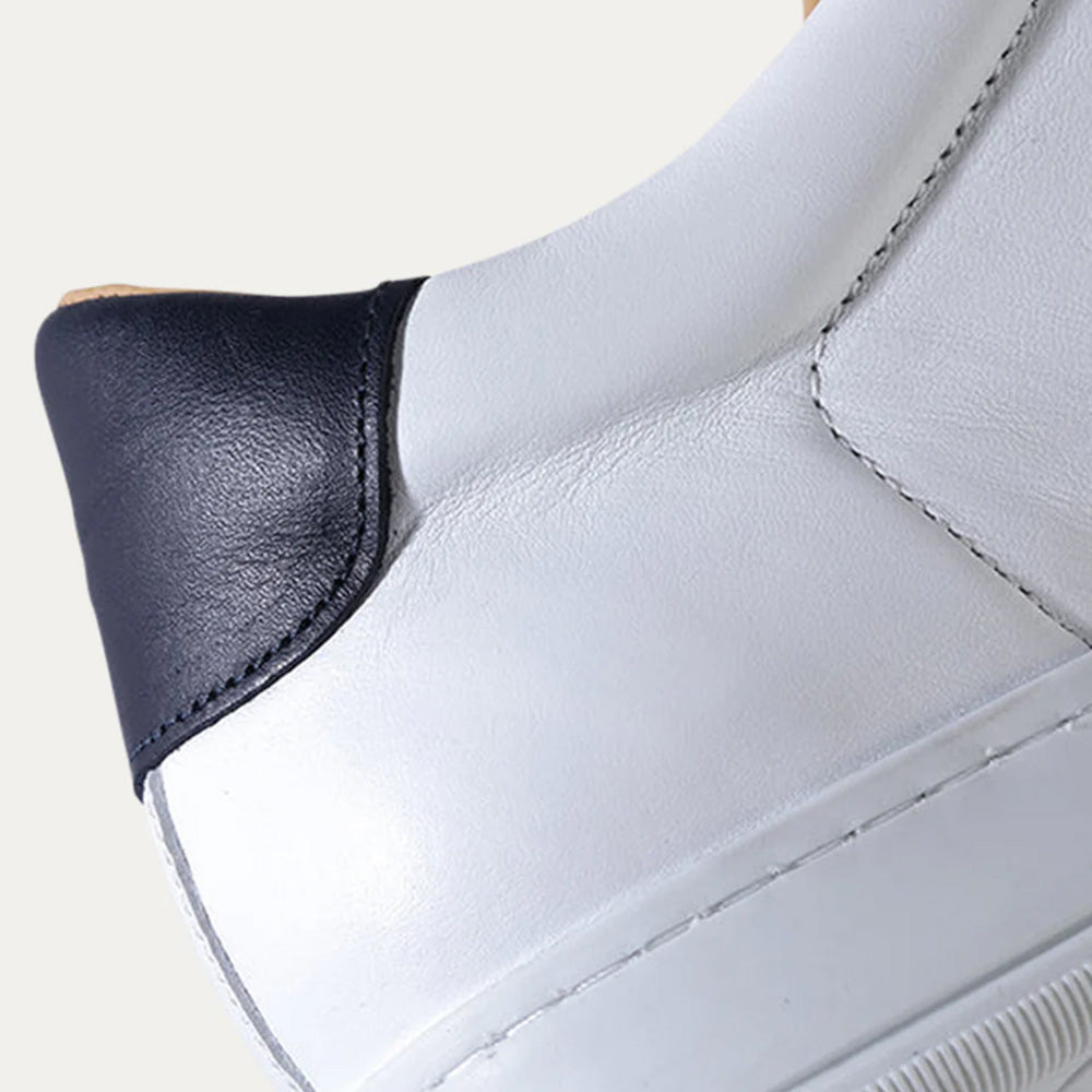 Ace Marks Martello Dress Sneaker White / Navy
