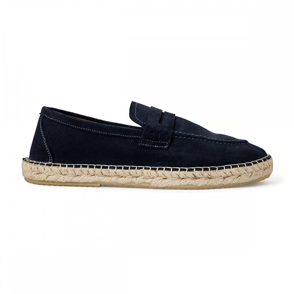 Bruno Magli Eduardo Espadrille Suede Loafer Navy