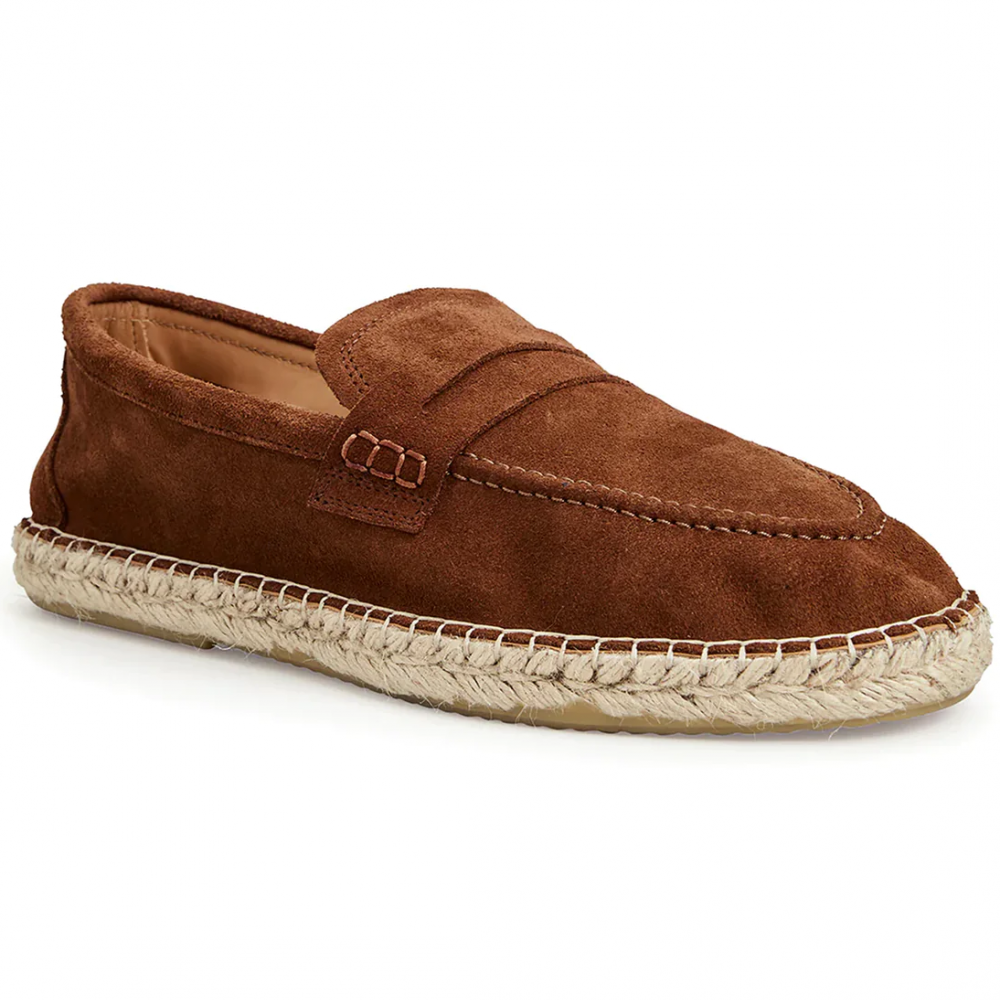 Bruno Magli Eduardo Espadrille Suede Loafer Cognac