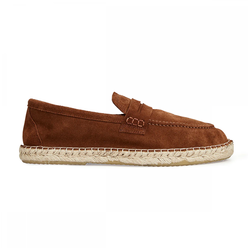Bruno Magli Eduardo Espadrille Suede Loafer Cognac