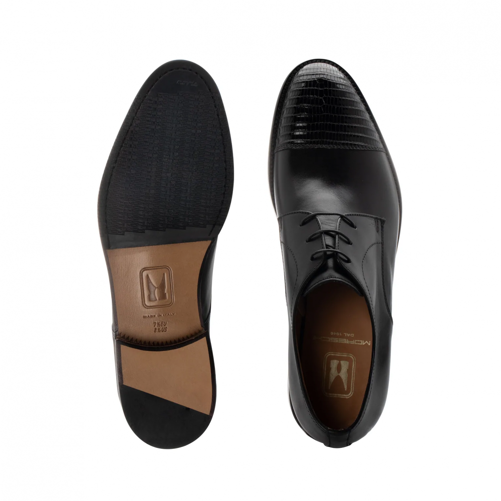 Moreschi Leather Derby Black