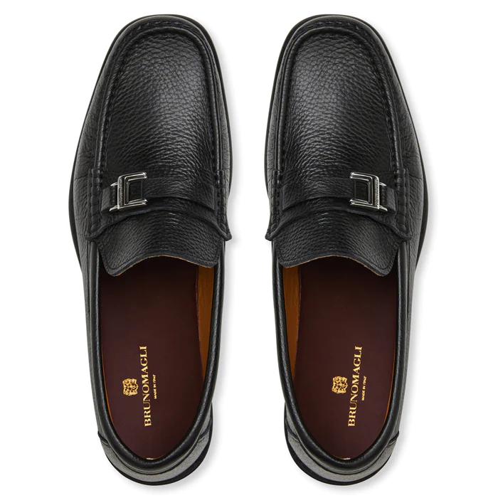 Bruno Magli Enzio Nappa Moccasin Slip On Black