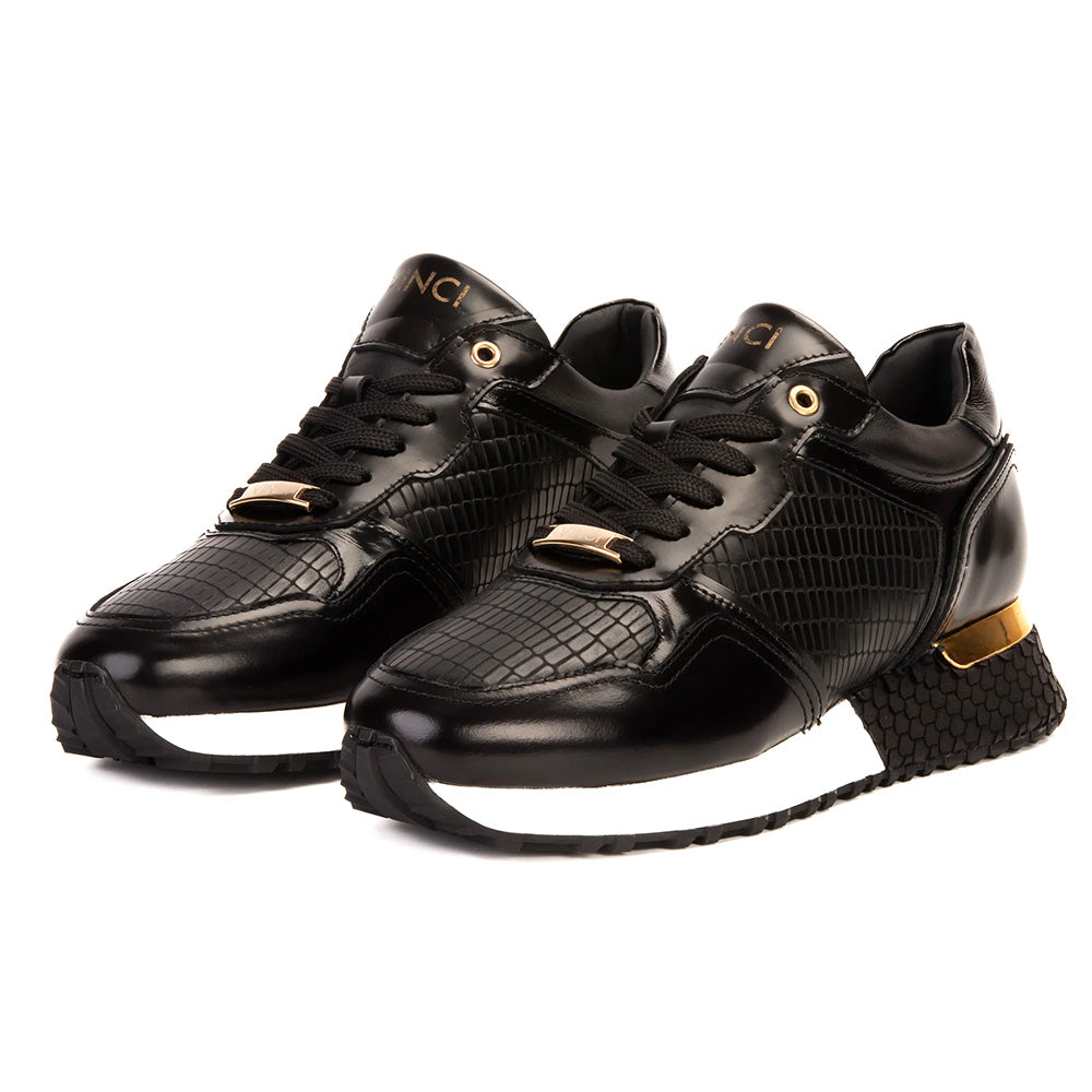 Vinci Leather The Empire Leather Sneaker Black