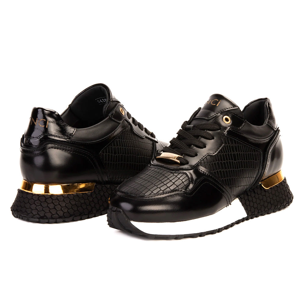 Vinci Leather The Empire Leather Sneaker Black
