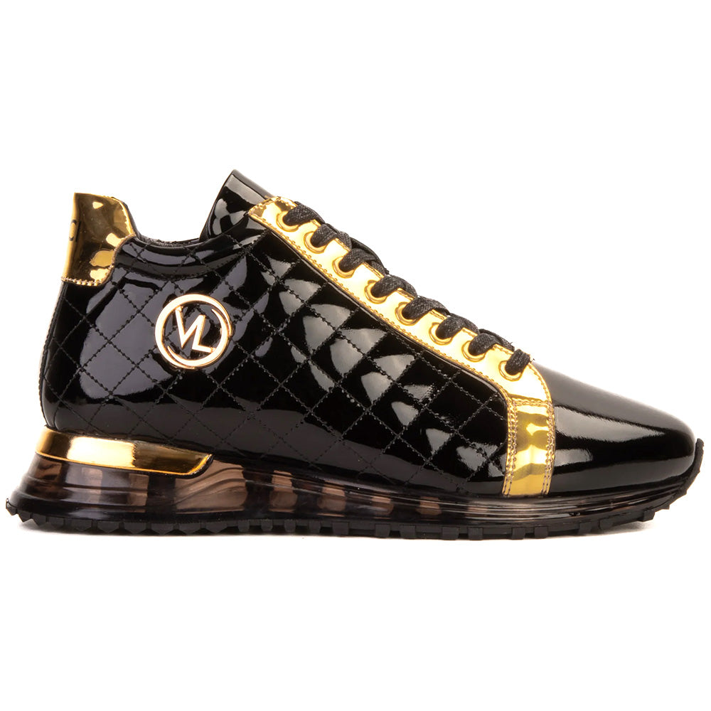 Vinci Leather The Prestige Limited Edition High-Top Sneaker Black & Gold