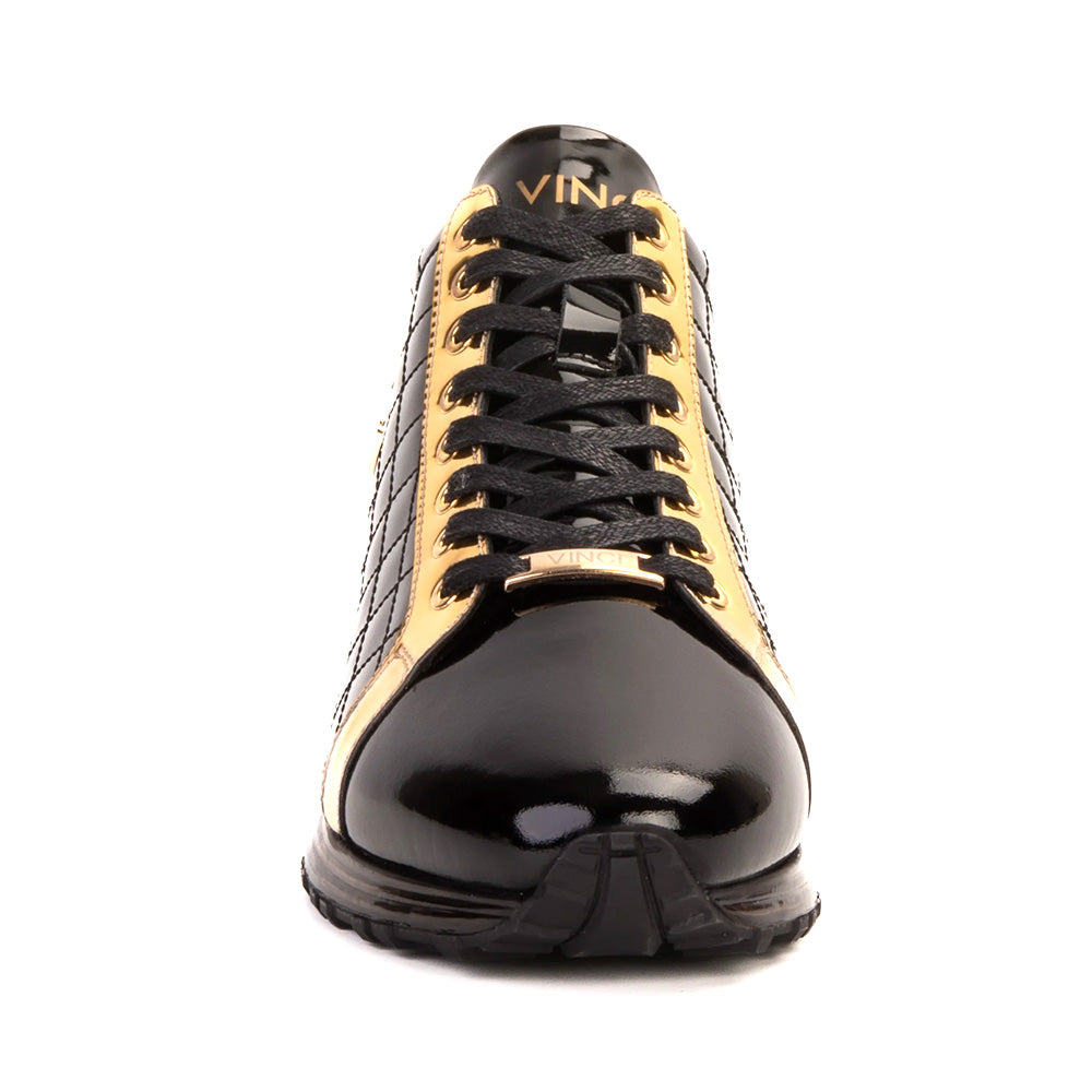 Vinci Leather The Prestige Limited Edition High-Top Sneaker Black & Gold