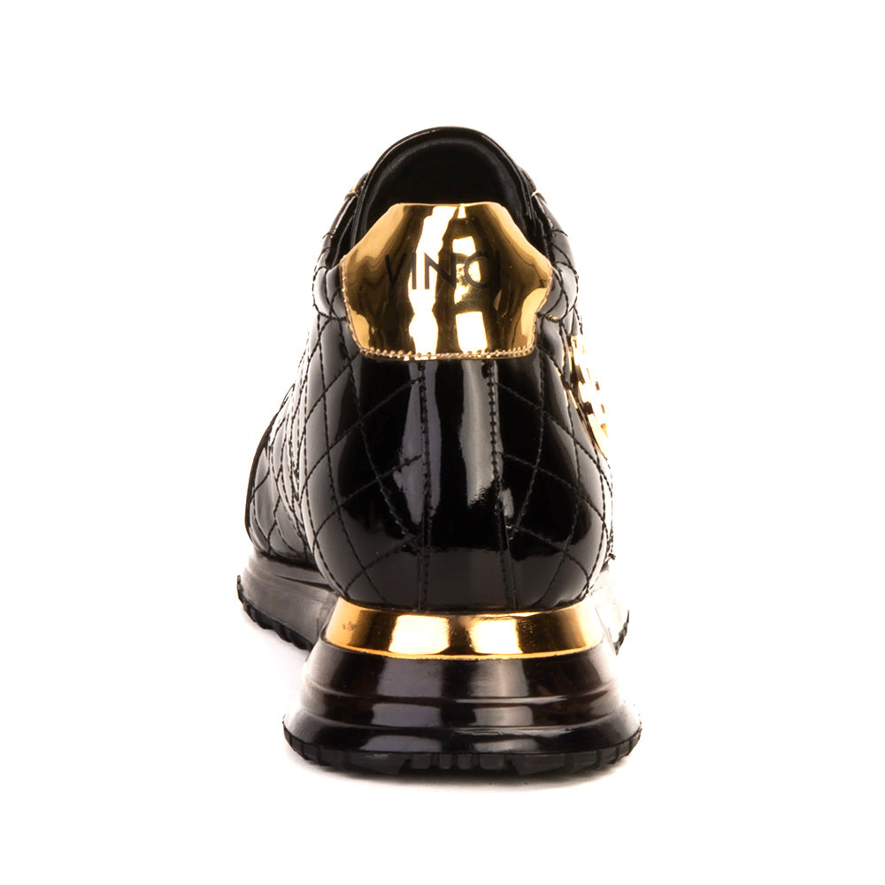 Vinci Leather The Prestige Limited Edition High-Top Sneaker Black & Gold