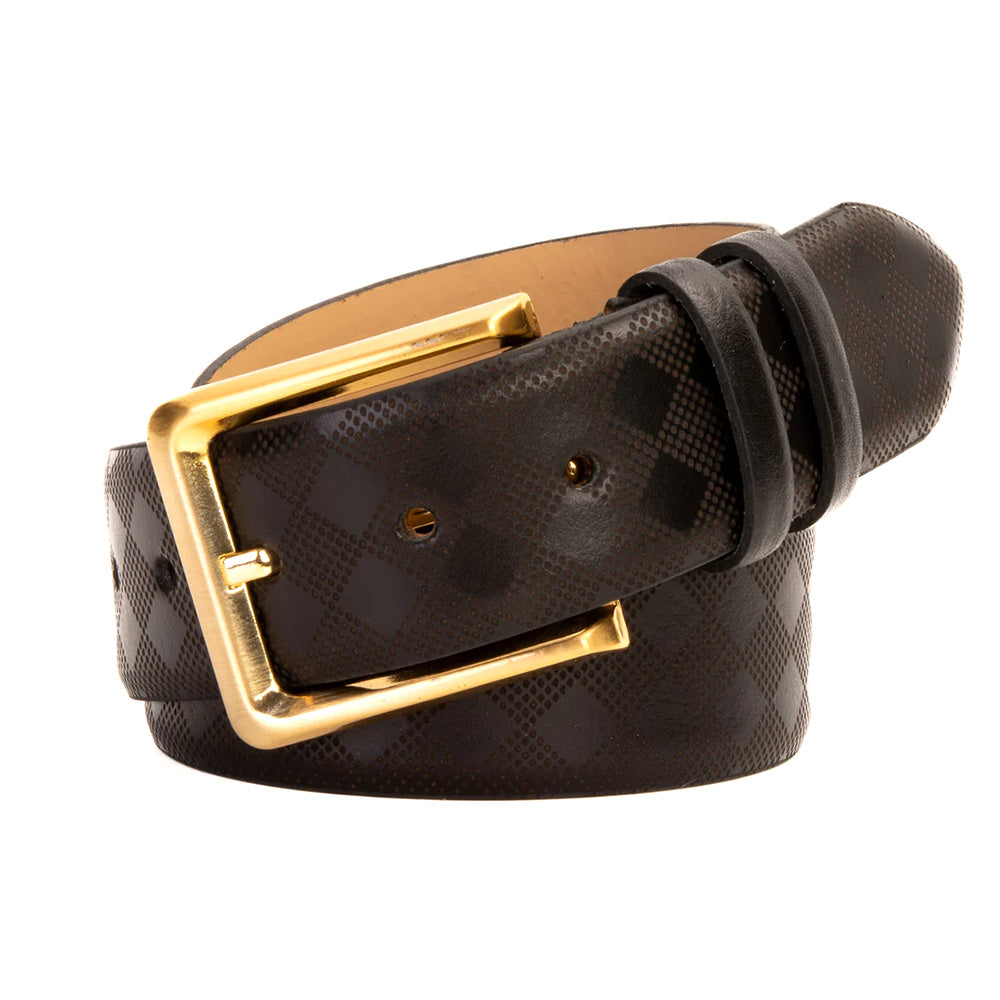 Vinci Leather The Cenova Calfskin Belt Black