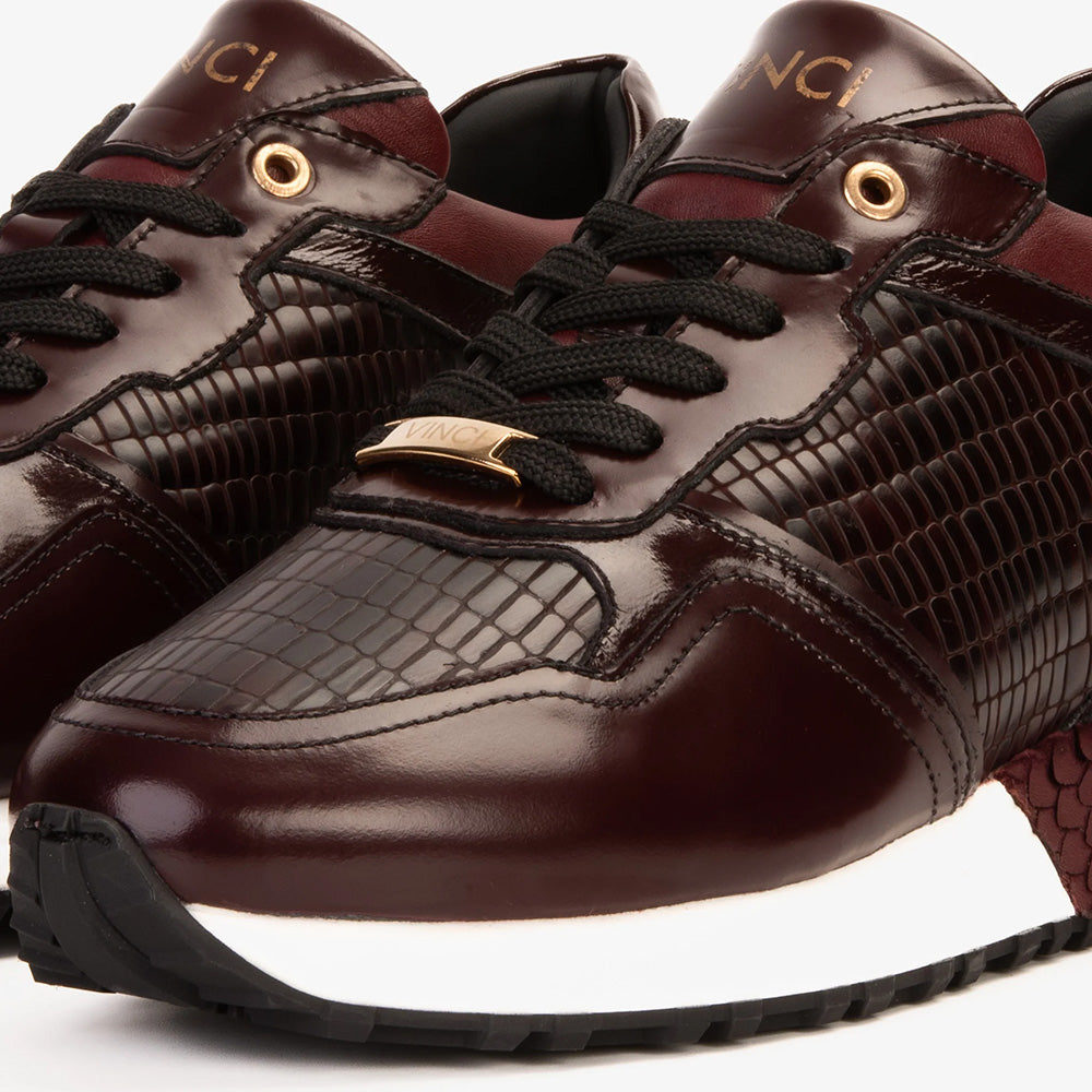 Vinci Leather The Empire Leather Sneaker Burgundy