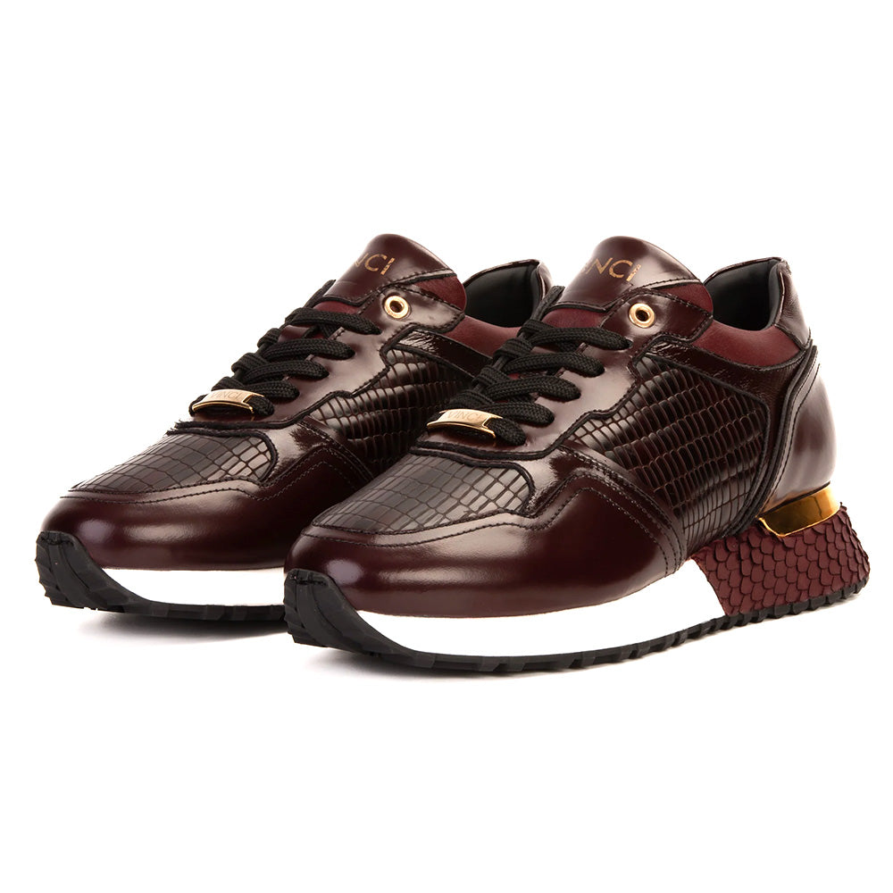 Vinci Leather The Empire Leather Sneaker Burgundy