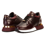 Vinci Leather The Empire Leather Sneaker Burgundy