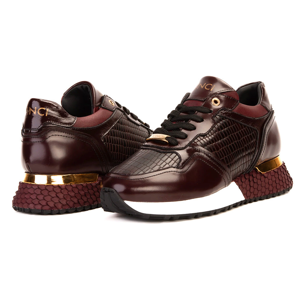 Vinci Leather The Empire Leather Sneaker Burgundy