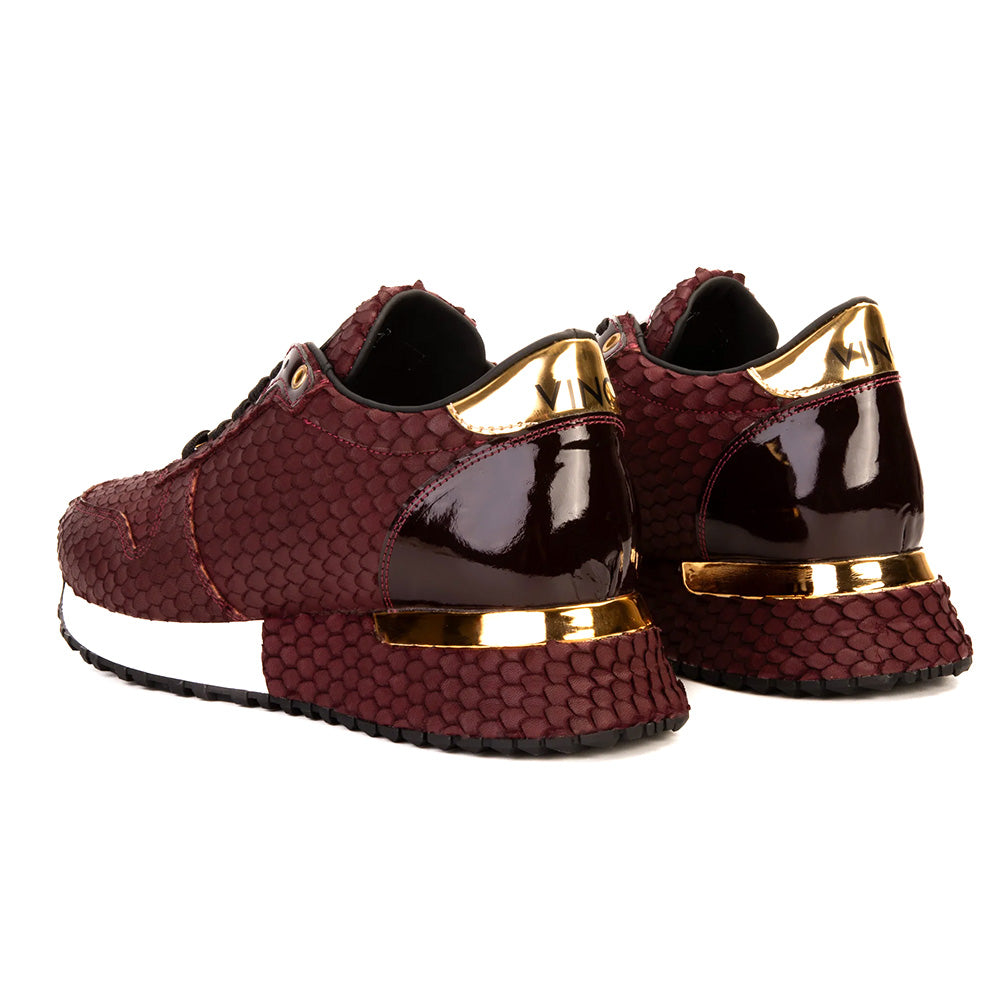 Vinci Leather The Majesty Leather Sneaker Burgundy