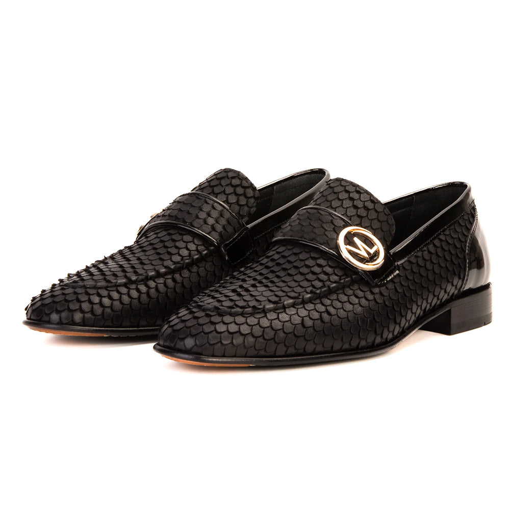 Vinci Leather The Monarch Leather Dress Shoe Black