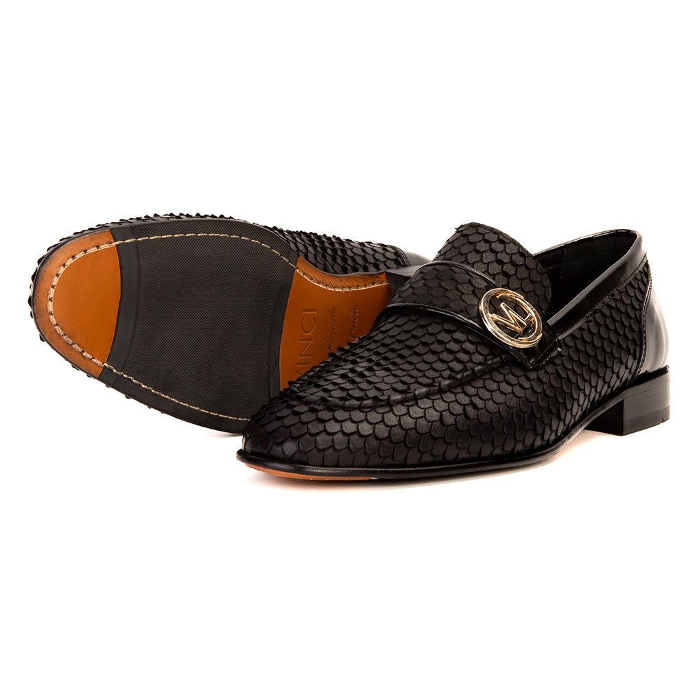 Vinci Leather The Monarch Leather Dress Shoe Black