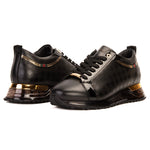 Vinci Leather The Cenova Leather Sneaker Black