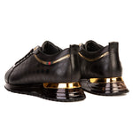 Vinci Leather The Cenova Leather Sneaker Black