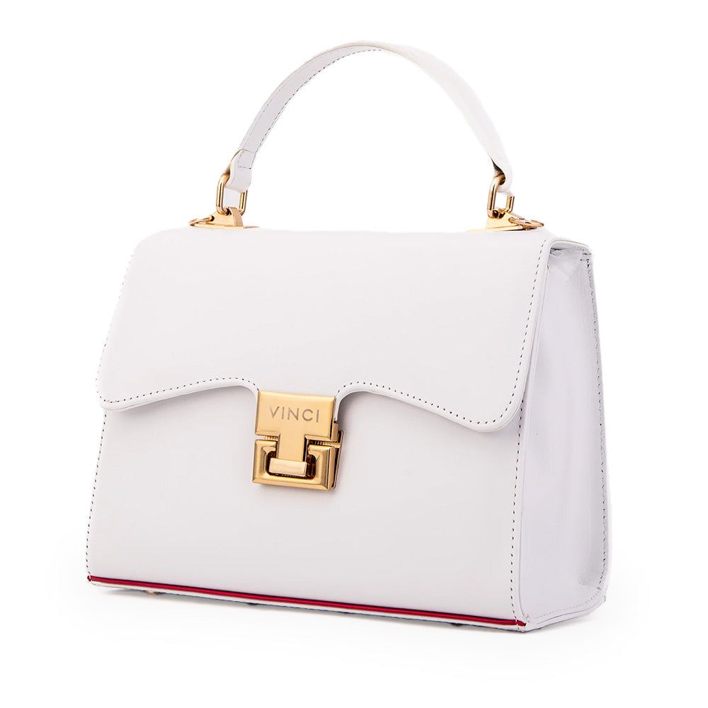 Vinci Leather The Ege Women's Leather Handbag White