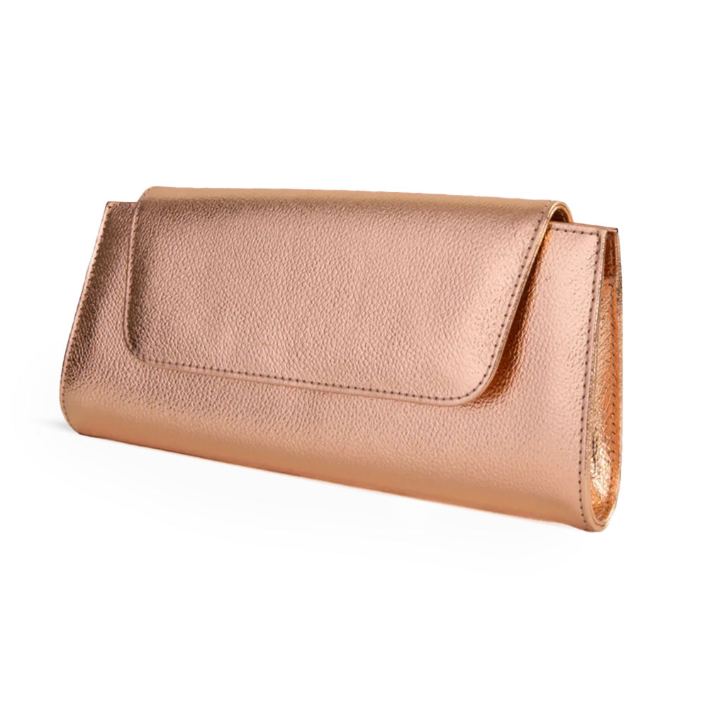 Vinci Leather The Ege Women's Leather Clutch Rose Gold