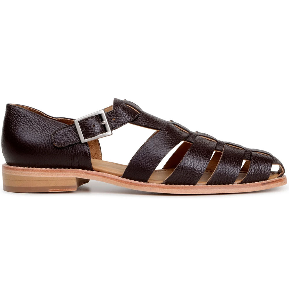 Belvedere Studio Elio Deerskin Fisherman Sandal Brown