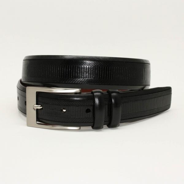 Torino Leather Embossed Kipskin- Black
