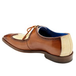 Belvedere Etore Ostrich Wingtip Shoes Antique Almond / Bone (F01)