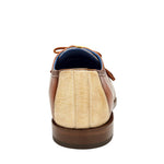 Belvedere Etore Ostrich Wingtip Shoes Antique Almond / Bone (F01)