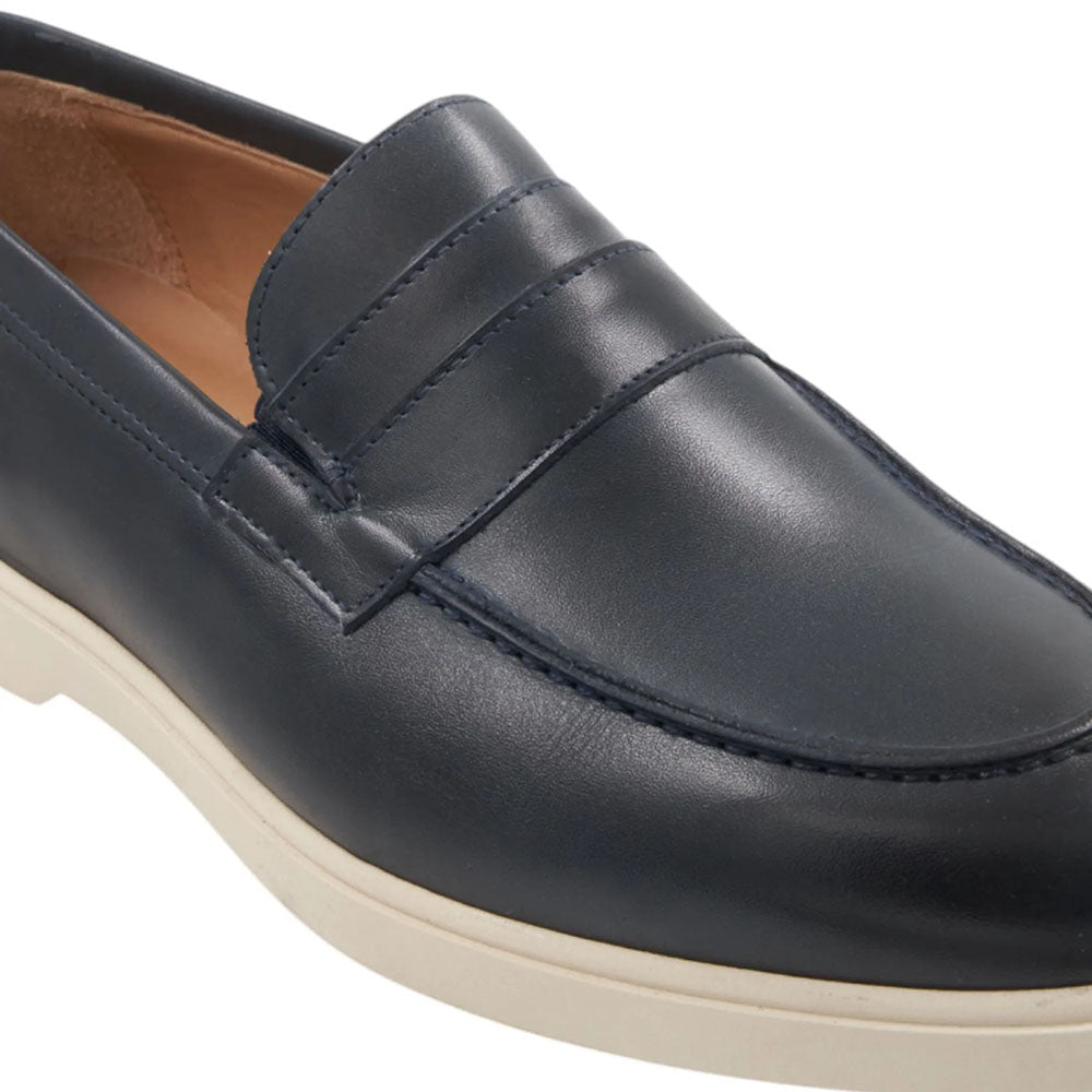 Bruno Magli "M" Collection Ezra Leather Penny Loafer Navy