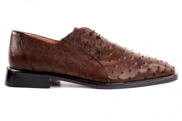 Belvedere Fabio Ostrich Shoes Brown