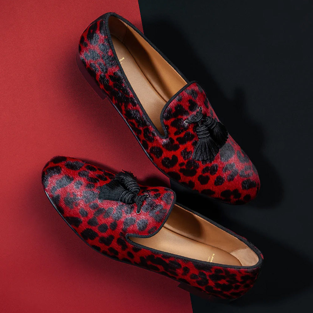 Superglamourous Louis Pony Slippers Jaguar