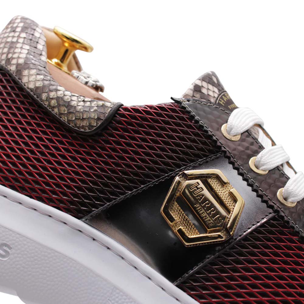 Harris Firenze 1913 Python Sneakers Red