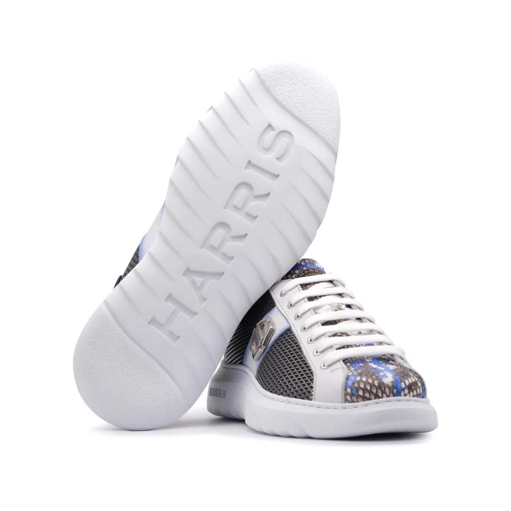 Harris Firenze 1913 Python Sneakers Blue