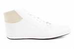 Belvedere Franco Crocodile & Soft Calfskin High Top Sneakers White