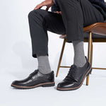 Samuel Hubbard Featherlight Founder Tumbled Leather Oxford Black