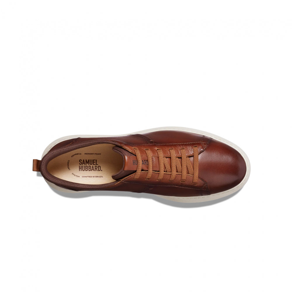 Samuel Hubbard Featherlight Flight Gore-Lace Sneaker Cognac