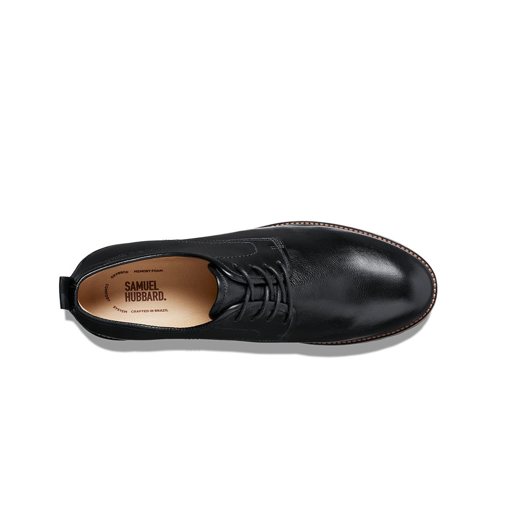 Samuel Hubbard Featherlight Founder Tumbled Leather Oxford Black
