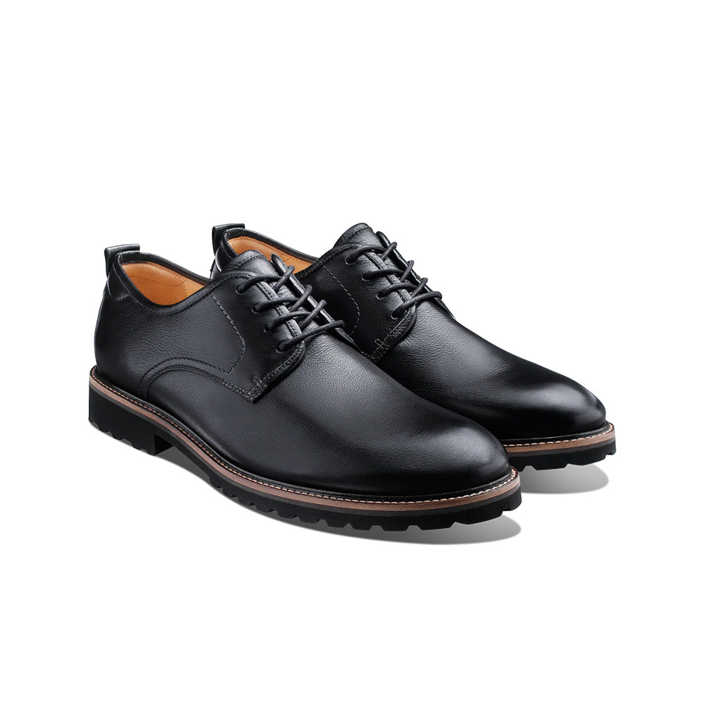 Samuel Hubbard Featherlight Founder Tumbled Leather Oxford Black