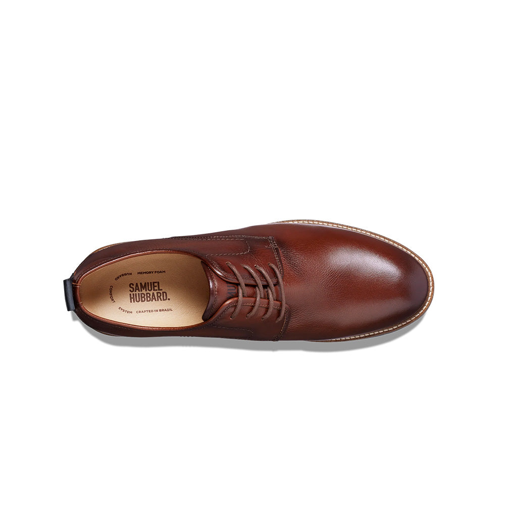 Samuel Hubbard Featherlight Founder Tumbled Leather Oxford Brown