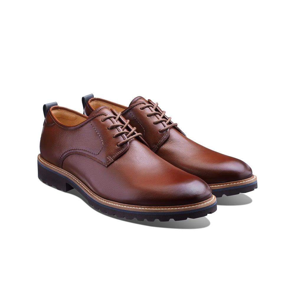 Samuel Hubbard Featherlight Founder Tumbled Leather Oxford Brown