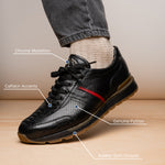 Marco Di Milano Brescia Python & Calfskin Sneakers Black